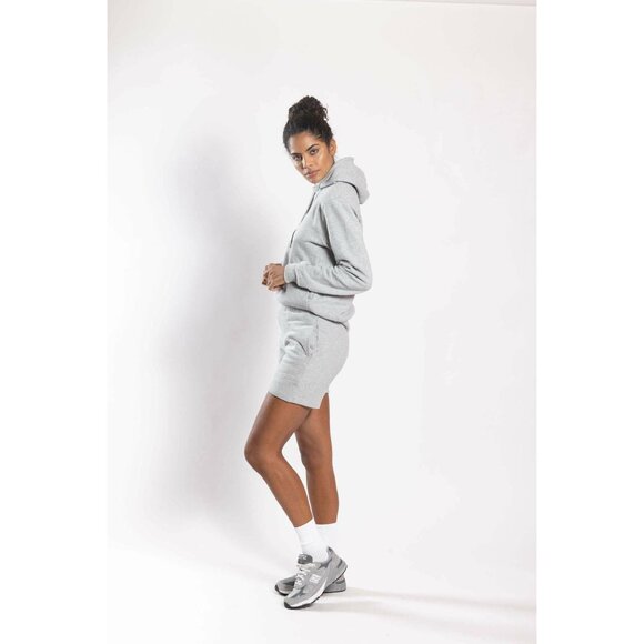 Grey hoodie in Soft Brushed Terry Cotton - The Label - Picture 2 of 3